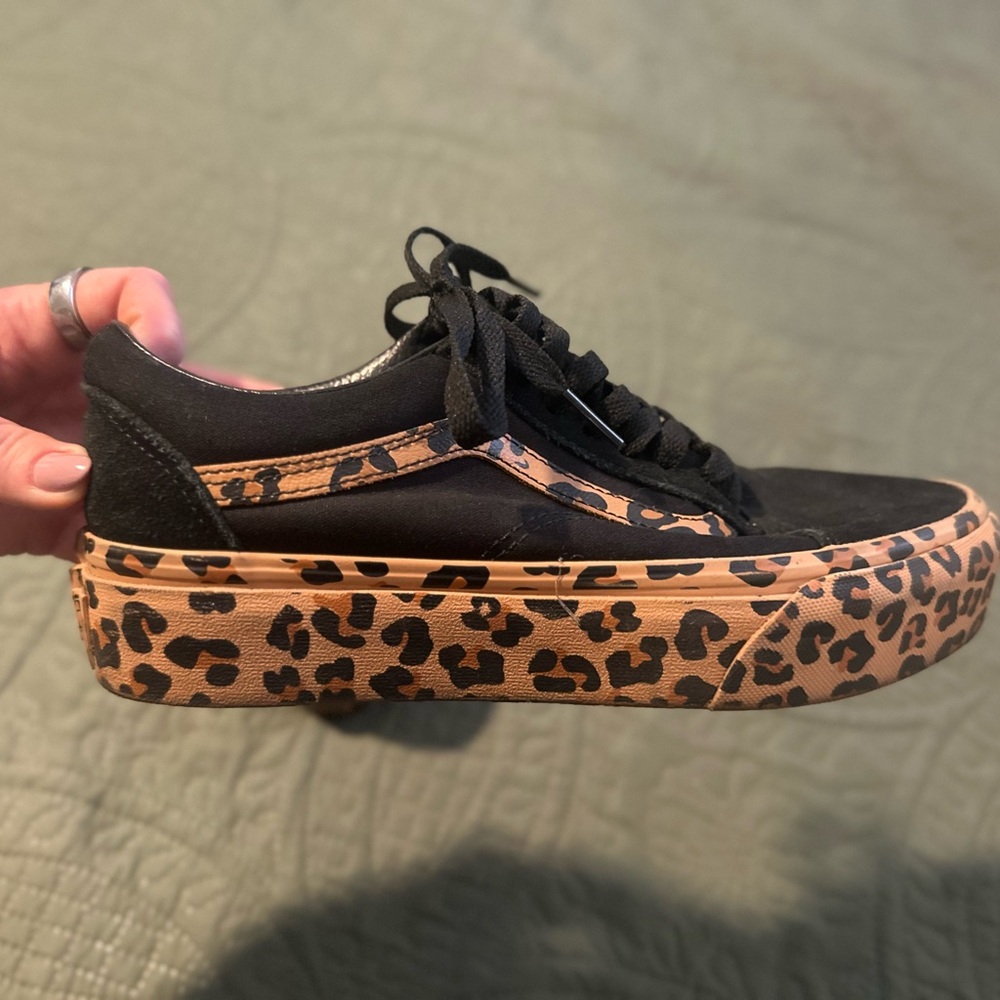 Leopard Print Platform Vans